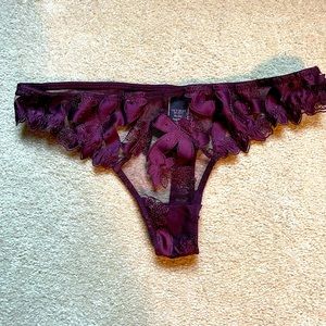 Beautiful Plum Lace Thong by Victoria’s Secret New